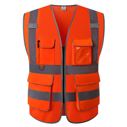 High Visibility Safety Vest ANSI Class 2 Reflective Mesh Work Vest