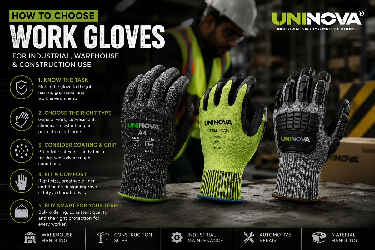 How to Choose Work Gloves for Industrial, Warehouse, and Construction Use