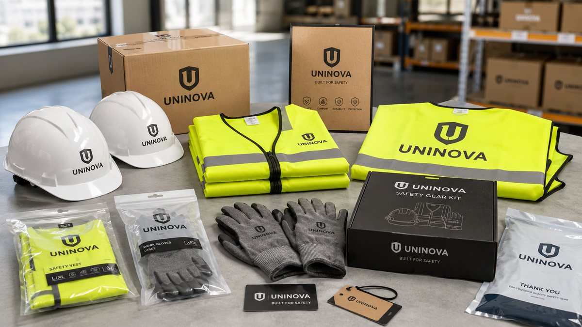 Custom Logo PPE Guide: Hard Hats, Safety Vests, Gloves, and Packaging