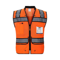 UNINOVA ANSI Class 2 High Visibility Safety Vest with Zipper, Multi-Pockets & Reflective Strips, Lightweight Breathable Mesh Work Vest for Construction, Surveying