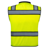 UNINOVA ANSI Class 2 High Visibility Safety Vest with Zipper, Multi-Pockets & Reflective Strips, Lightweight Breathable Mesh Work Vest for Construction, Surveying