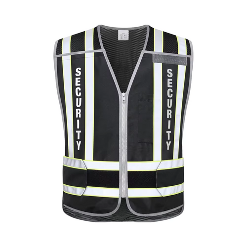 ANSI Class 2 High Visibility Security Vest Reflective Mesh Safety Vest with SECURITY Lettering for Guard Event Staff