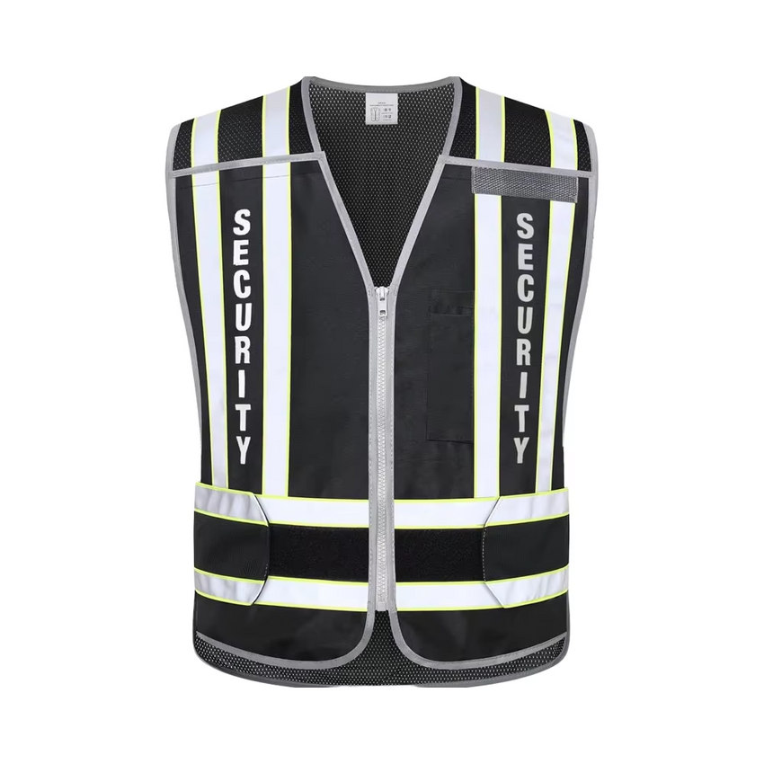 ANSI Class 2 High Visibility Security Vest Reflective Mesh Safety Vest with SECURITY Lettering for Guard Event Staff