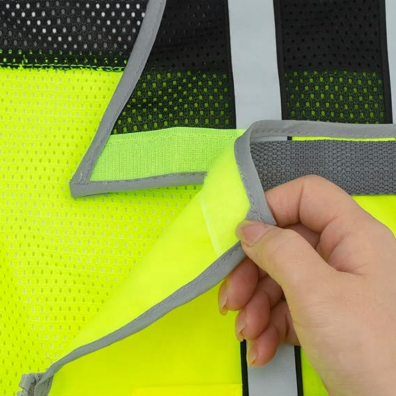 ANSI Class 2 High Visibility Security Vest Reflective Mesh Safety Vest with SECURITY Lettering for Guard Event Staff