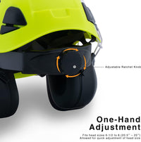 UNINOVA Forestry Helmet Chainsaw Helmet Arborist Helmet with Mesh Visor Face Shield and Earmuffs Ear Protection Safety Hard Hat Logging Tree Garden Work Helmet OSHA Hardhats