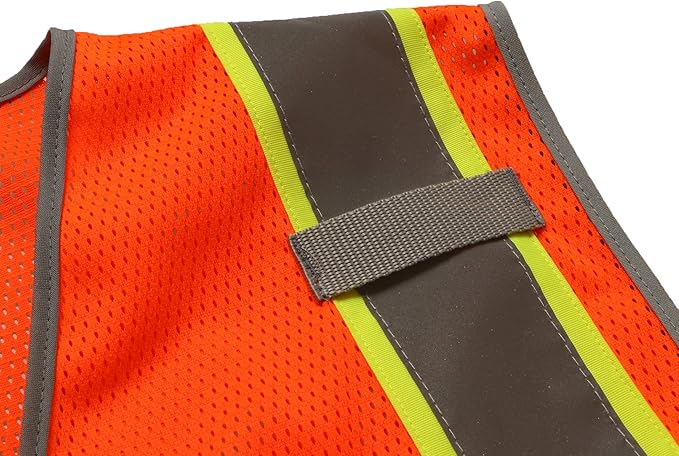High Visibility Safety Vest ANSI Class 2 Reflective Mesh Work Vest for Men and Women, Breathable Construction & Roadside Utility Surveying