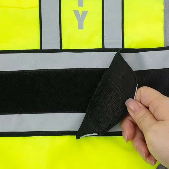 ANSI Class 2 High Visibility Security Vest Reflective Mesh Safety Vest with SECURITY Lettering for Guard Event Staff