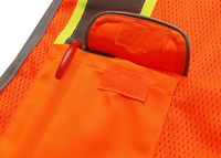 High Visibility Safety Vest ANSI Class 2 Reflective Mesh Work Vest for Men and Women, Breathable Construction & Roadside Utility Surveying