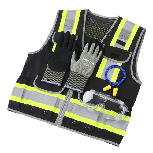 Plumbing PPE Kit for Technicians – Safety Vest, Gloves, Goggles & Earplugs