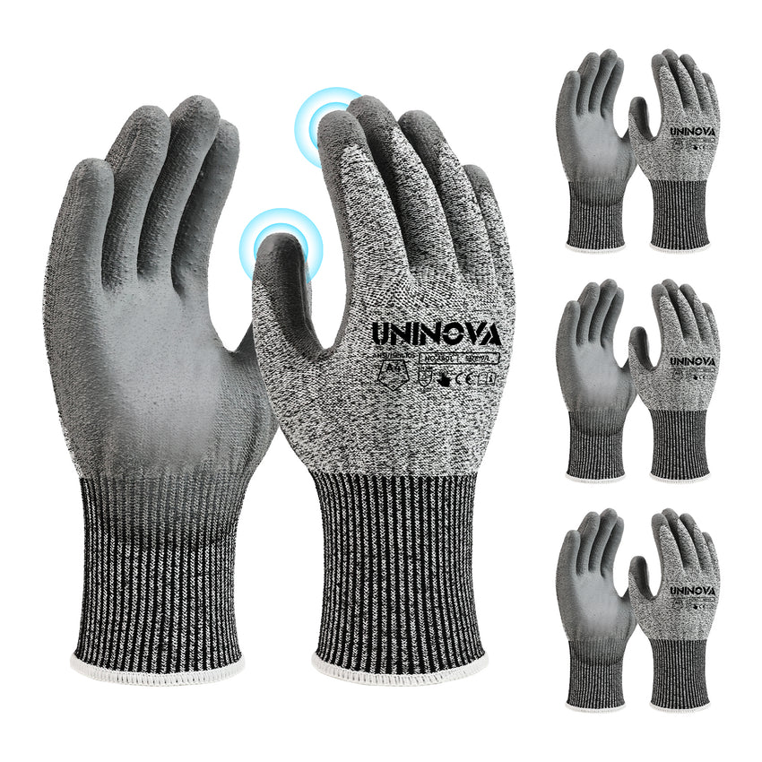 UNINOVA ANSI A4 Cut-Resistant Touchscreen Work Gloves