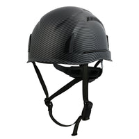 UNINOVA Carbon Fiber Pattern Type II Hard Hat – ANSI/ISEA Z89.1 Vented Helmet with EPS Liner & Magnetic Buckle