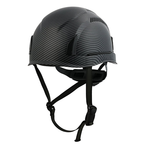 UNINOVA Carbon Fiber Pattern Type II Hard Hat – ANSI/ISEA Z89.1 Vented Helmet with EPS Liner & Magnetic Buckle