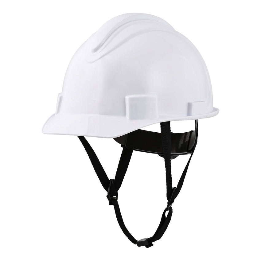 UNINOVA Non-Vented Class E Hard Hat, 4-Point Ratchet, Chin Strap