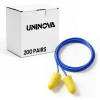 UNINOVA Corded Foam Earplugs, NRR 32 dB – 100/200 Pairs