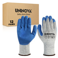 UNINOVA 10-Gauge Crinkle Latex Grip Work Gloves – Multipack