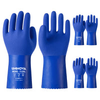 UNINOVA 11-Inch PVC Chemical Resistant Gloves – Sandy Grip, Cotton Lined