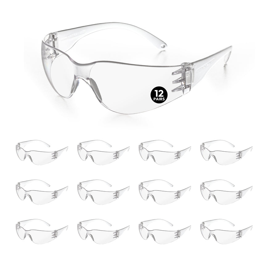 UNINOVA Wraparound Safety Glasses – ANSI Z87.1, Anti-Fog & Anti-Scratch, Clear/Smoke