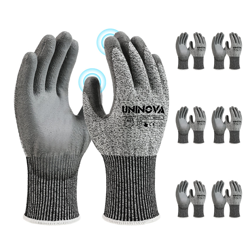 UNINOVA ANSI A4 Cut-Resistant Touchscreen Work Gloves