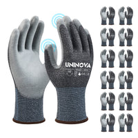 UNINOVA  18-Gauge ANSI A2 Cut-Resistant Touchscreen Work Gloves