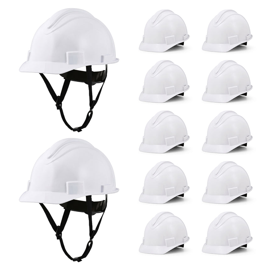 UNINOVA Non-Vented Class E Hard Hat, 4-Point Ratchet, Chin Strap