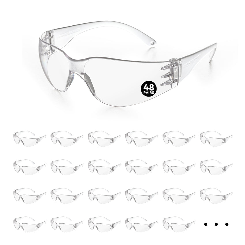UNINOVA Wraparound Safety Glasses – ANSI Z87.1, Anti-Fog & Anti-Scratch, Clear/Smoke