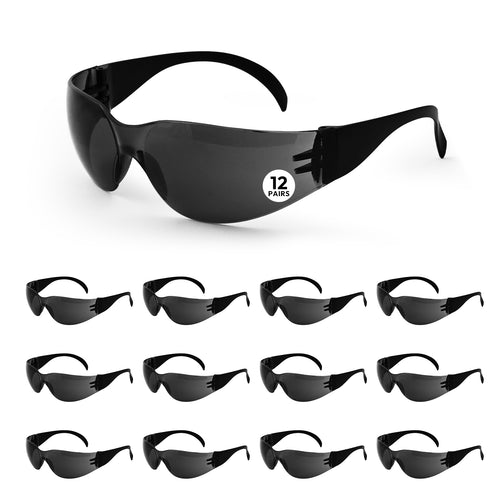 UNINOVA Wraparound Safety Glasses – ANSI Z87.1, Anti-Fog & Anti-Scratch, Clear/Smoke