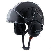 UNINOVA Vented Hard Hat with Visor & Earmuffs – ANSI Type I Class C