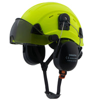 UNINOVA Vented Hard Hat with Visor & Earmuffs – ANSI Type I Class C