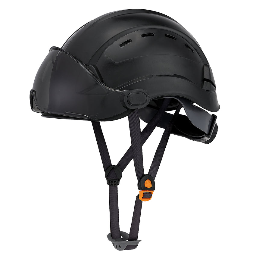 UNINOVA Vented Hard Hat with Flip-Up Visor – ANSI/ISEA Z89.1 Type I Class C