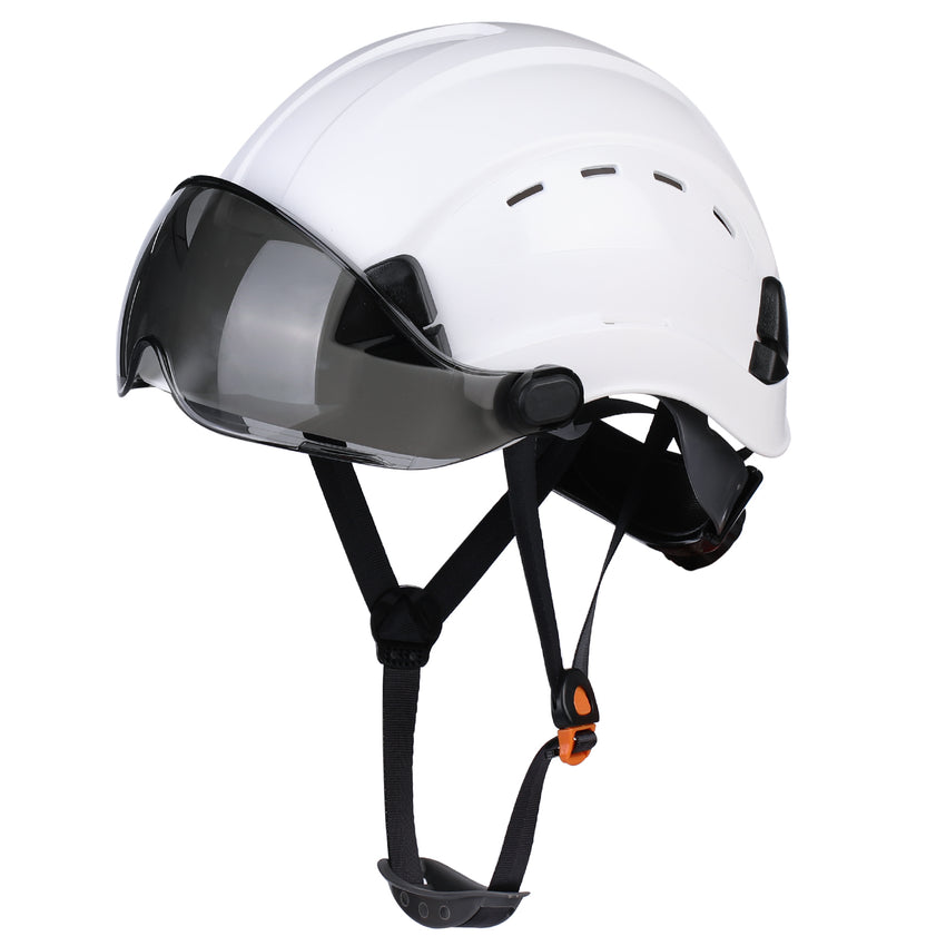 UNINOVA Vented Hard Hat with Flip-Up Visor – ANSI/ISEA Z89.1 Type I Class C