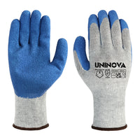 UNINOVA 10-Gauge Crinkle Latex Grip Work Gloves – Multipack