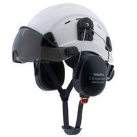 UNINOVA Vented Hard Hat with Visor & Earmuffs – ANSI Type I Class C