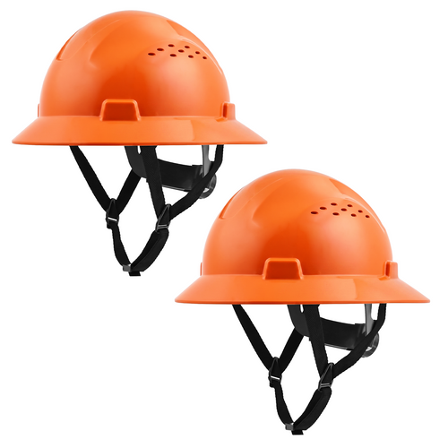 UNINOVA Vented Full Brim Hard Hats for Crews – 2, 6 or 10 Pack