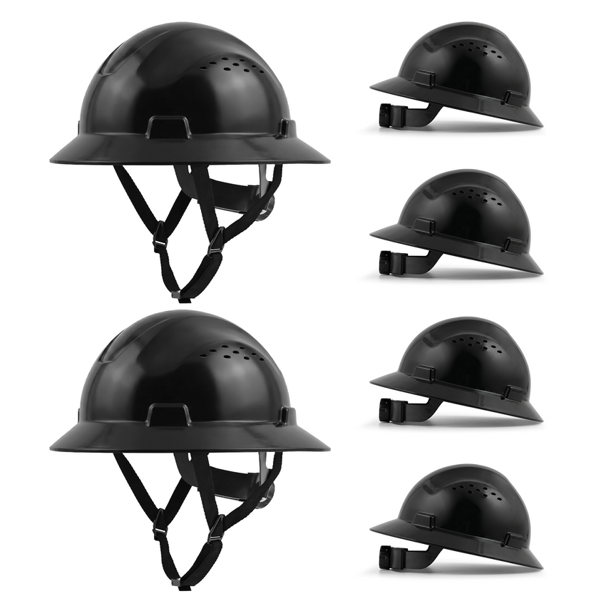 UNINOVA Vented Full Brim Hard Hats for Crews – 2, 6 or 10 Pack