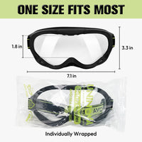 UNINOVA OTG Safety Goggles – ANSI Z87.1, Anti-Fog, Clear/Smoke