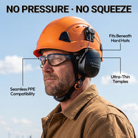 12 Pack ANSI Z87.1 Anti Fog Safety Glasses Clear Lens Orange Black Wraparound Eye Protection for Work Crews