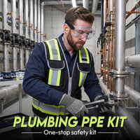 Plumbing PPE Kit for Technicians – Safety Vest, Gloves, Goggles & Earplugs