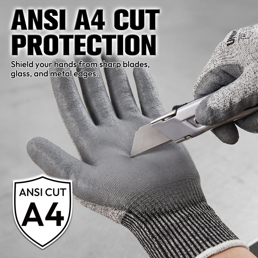 UNINOVA ANSI A4 Cut-Resistant Touchscreen Work Gloves