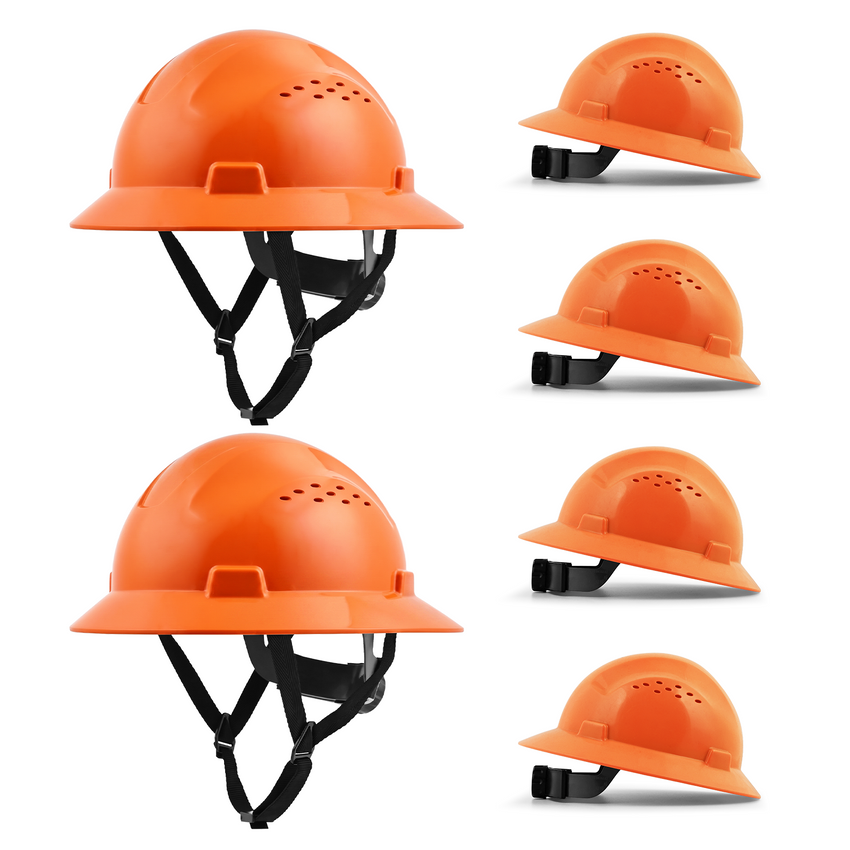 UNINOVA Vented Full Brim Hard Hats for Crews – 2, 6 or 10 Pack