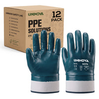 UNINOVA Fully Coated Nitrile Chemical Resistant Gloves – Oil & Fuel Resistant