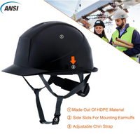 UNINOVA Class E Non-Vented HDPE Cap-Style Hard Hat with 6-Point Ratchet Suspension