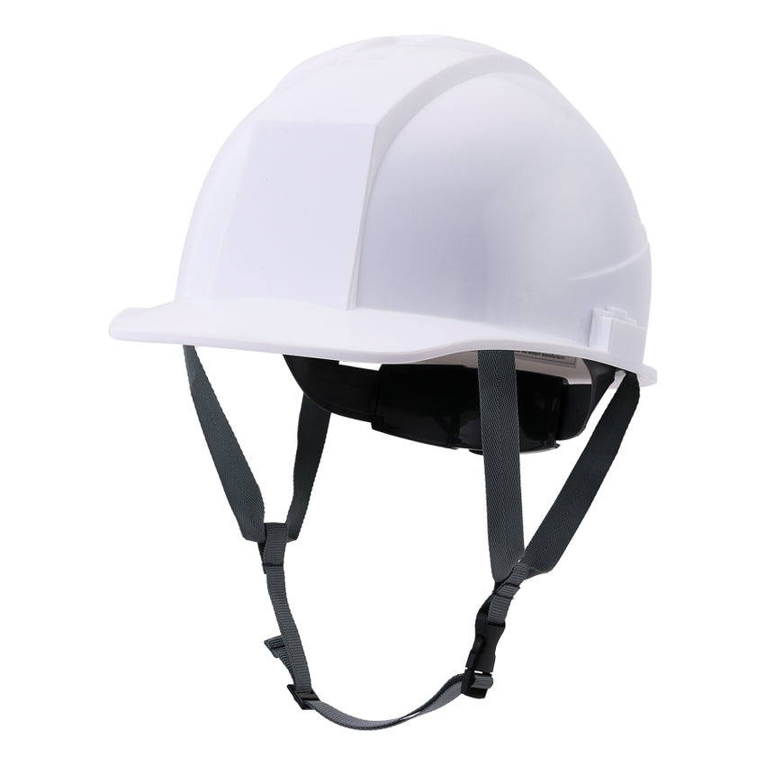 UNINOVA Class E Non-Vented HDPE Cap-Style Hard Hat with 6-Point Ratchet Suspension