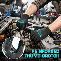 UNINOVA ANSI A9 Cut Resistant Gloves with Sandy Nitrile Grip and Touchscreen Capability