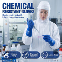 UNINOVA 11-Inch PVC Chemical Resistant Gloves – Sandy Grip, Cotton Lined