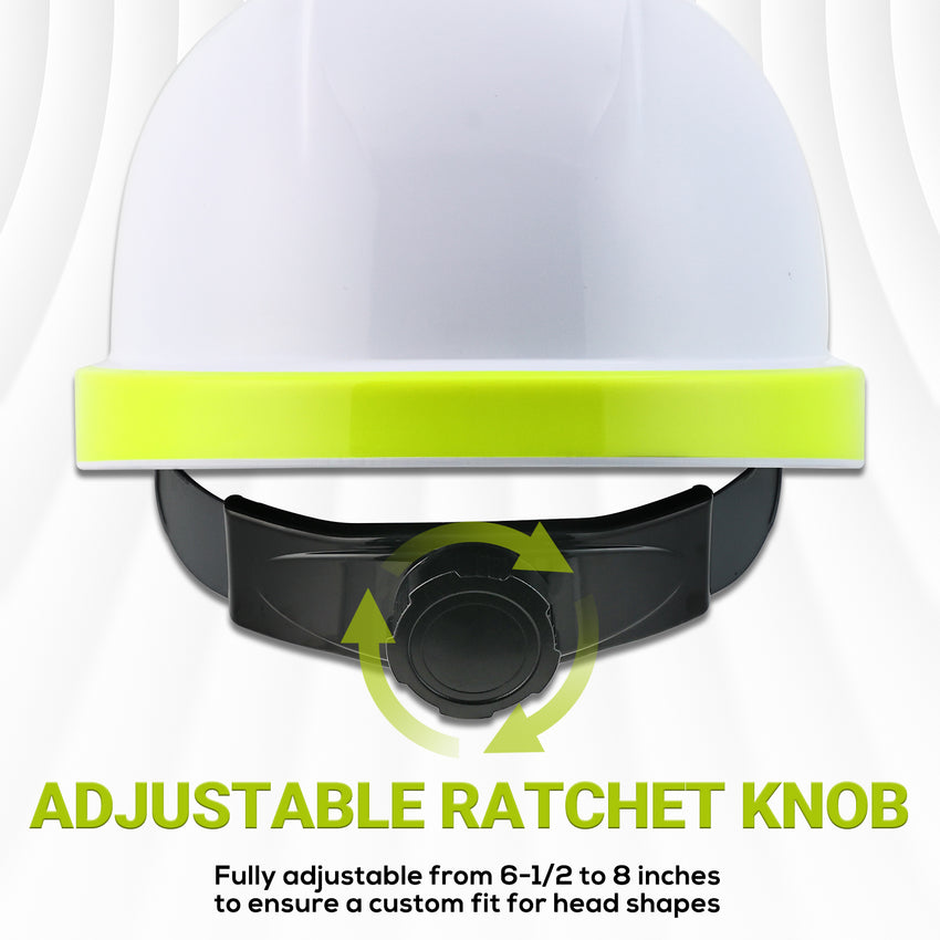 UNINOVA Type I Class E Hard Hat – ANSI Z89.1 Non-Vented ABS Helmet with 6-Point Ratchet Suspension