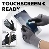 UNINOVA Nitrile Coated Touchscreen Work Gloves with MicroFoam Grip – Bulk Pack Options
