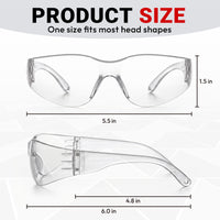 UNINOVA Wraparound Safety Glasses – ANSI Z87.1, Anti-Fog & Anti-Scratch, Clear/Smoke