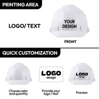 UNINOVA Custom Logo Vented Cap Style Hard Hat, ANSI Type I Class C
