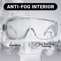 UNINOVA OTG Safety Glasses Over Prescription Glasses – Clear Anti-Fog, 12 Pack