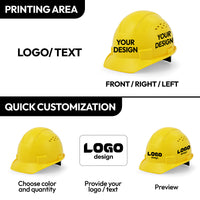 UNINOVA Custom Logo Vented Cap Style Hard Hat, ANSI Type I Class C